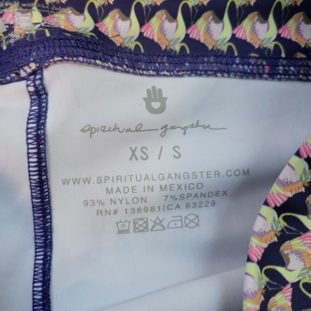 Spiritual Gangster Swan Eco Jersey High Waisted Graphic Leggings in XS/S - Picture 6 of 9